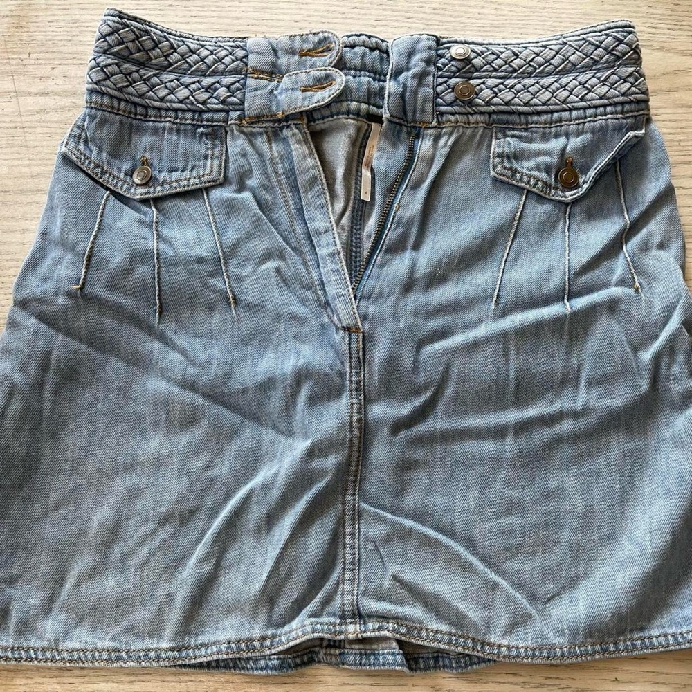 Free People Denim Mini Skirt